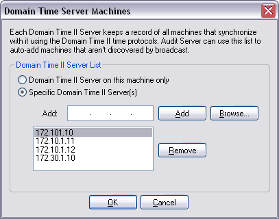 Domain Time II Audit Server - Machine Lists