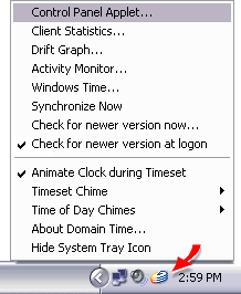 Starting Full Client using the System Tray icon