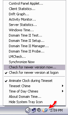 Domain Time II System Tray Applet
