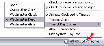 Selecting the Time of Day Chimes