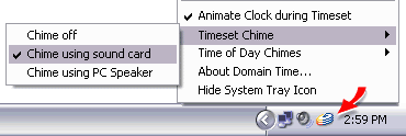 Selecting the Timeset Chime