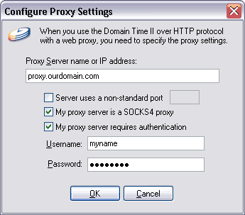 Proxy settings