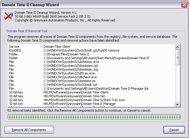 Domain Time II Removal Tool (DTClean)