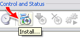 Connected To Screen - the Install icon