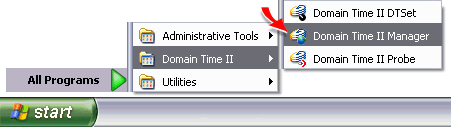 Starting the Domain Time II Manager Application