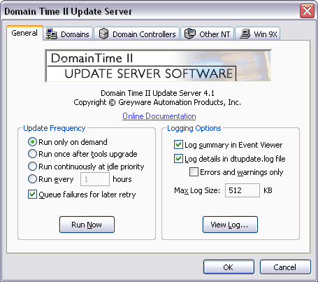 Domain Time II Update Server