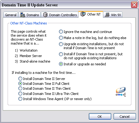 Domain Time II Update Server - Other NT tab