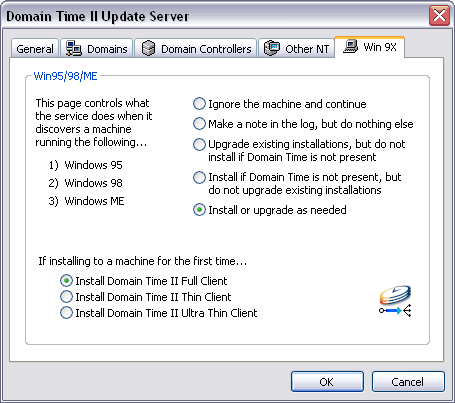 Domain Time II Update Server - Win 9X tab
