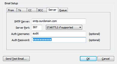 Outgoing SMTP Server Settings