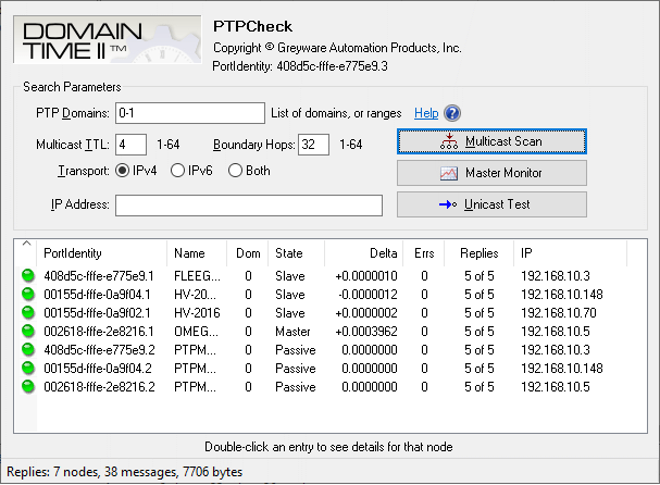 Domain Time II PTPCheck utility