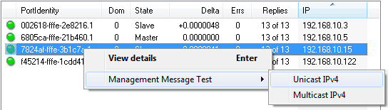 Use the Context Menu to run a test
