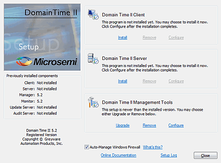 The Domain Time II Setup Program